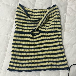 Striped Knit Tube Top